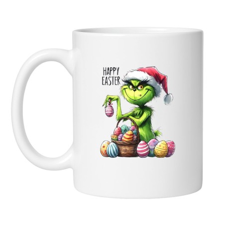 Śmieszny kubek biały 330 ml z motywem wielkanocnym – idealny na prezent