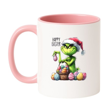 Kubek biało-różowy 330 ml z humorystycznym motywem – idealny do pracy