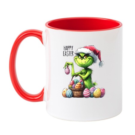 Kubek biało-czerwony 330 ml z zabawnym wzorem – sprawdź bestseller