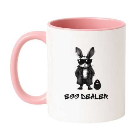 Kubek biało-różowy 330 ml z humorystycznym motywem – doskonały gadżet do domu