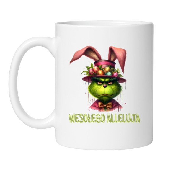 Śmieszny kubek biały 330 ml z ilustracją miłosną i zabawnym nadrukiem, doskonały gadżet do pracy