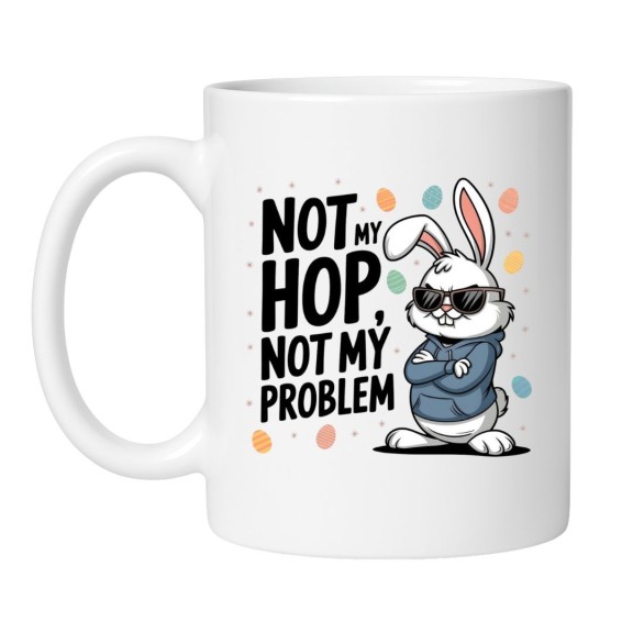 Kubek wielkanocny z królikiem śmieszny prezent